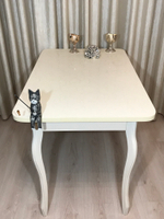 Кухонный стол с утолщенной столешницей на венских ножках Large Vanilla