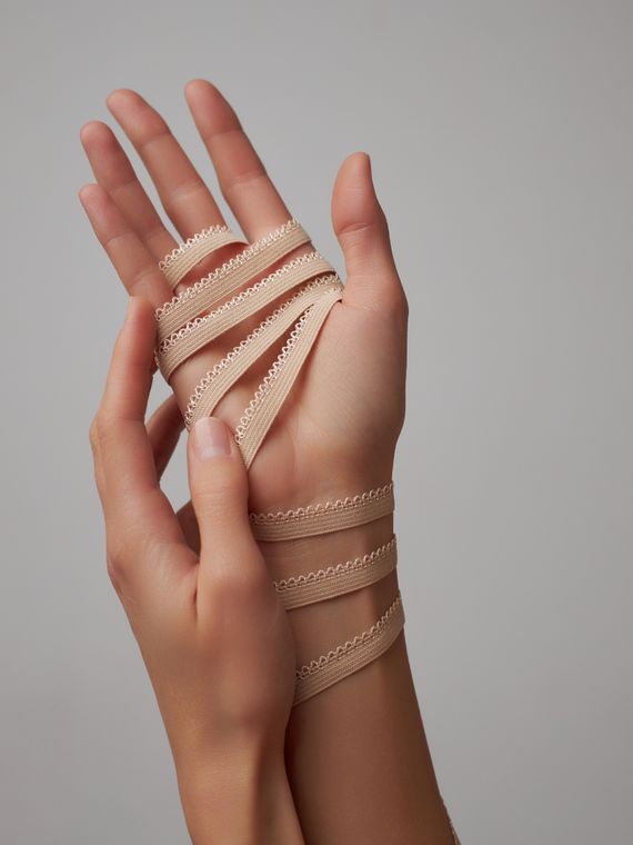 775 K-94/9 ОПТ Резинка ажурная Lauma, 9 мм, бежевый 775