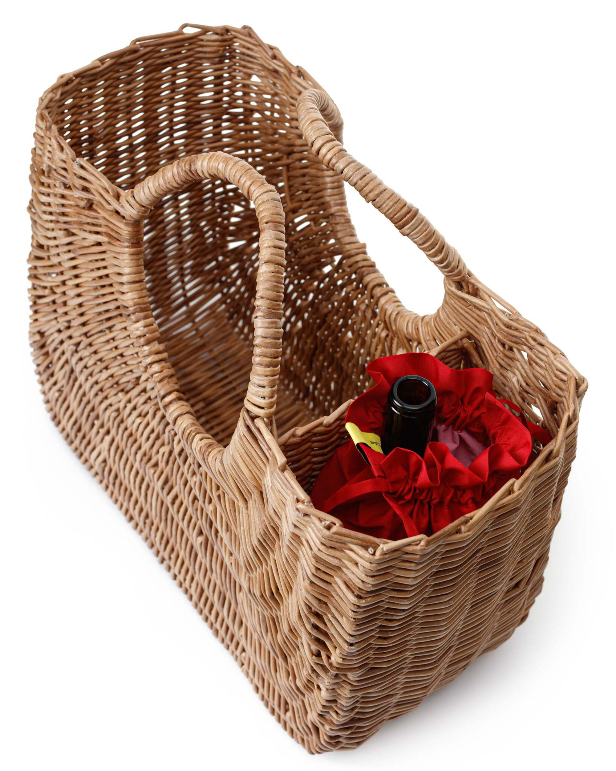 Корзина для пикника со специальным отделом для бутылки и возможностью крепления на велосипед