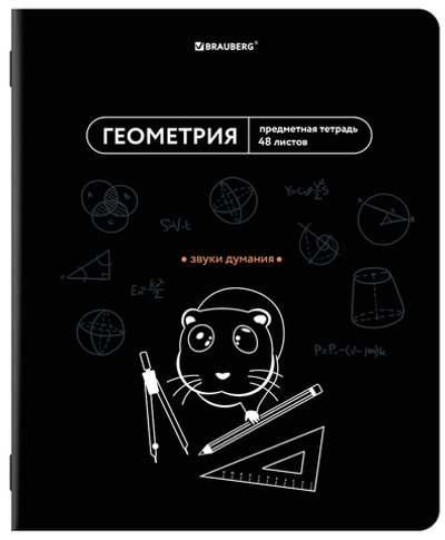 Тетрадь предмет. А5 48л. клетка "Мемы" Геометрия twin лак, подсказки (BRAUBERG)