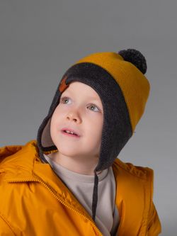 Шапка зимняя вязаная (Темная горчица) КОДИ