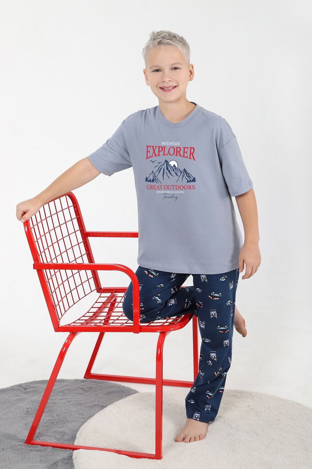 Костюм для мальчика Тревел-1 Виотекс СЕРЫЙ