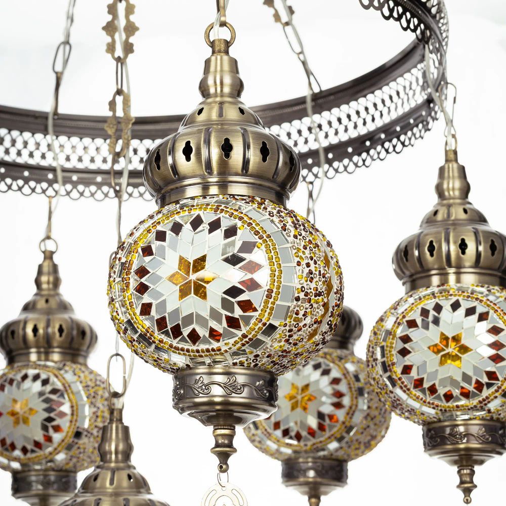 Citilux Каир CL419165 Люстра подвесная Мозаика Янтарь