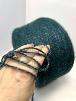 Пряжа шнур люрекс с пухом альпаки мериноса мохера Спетаколо