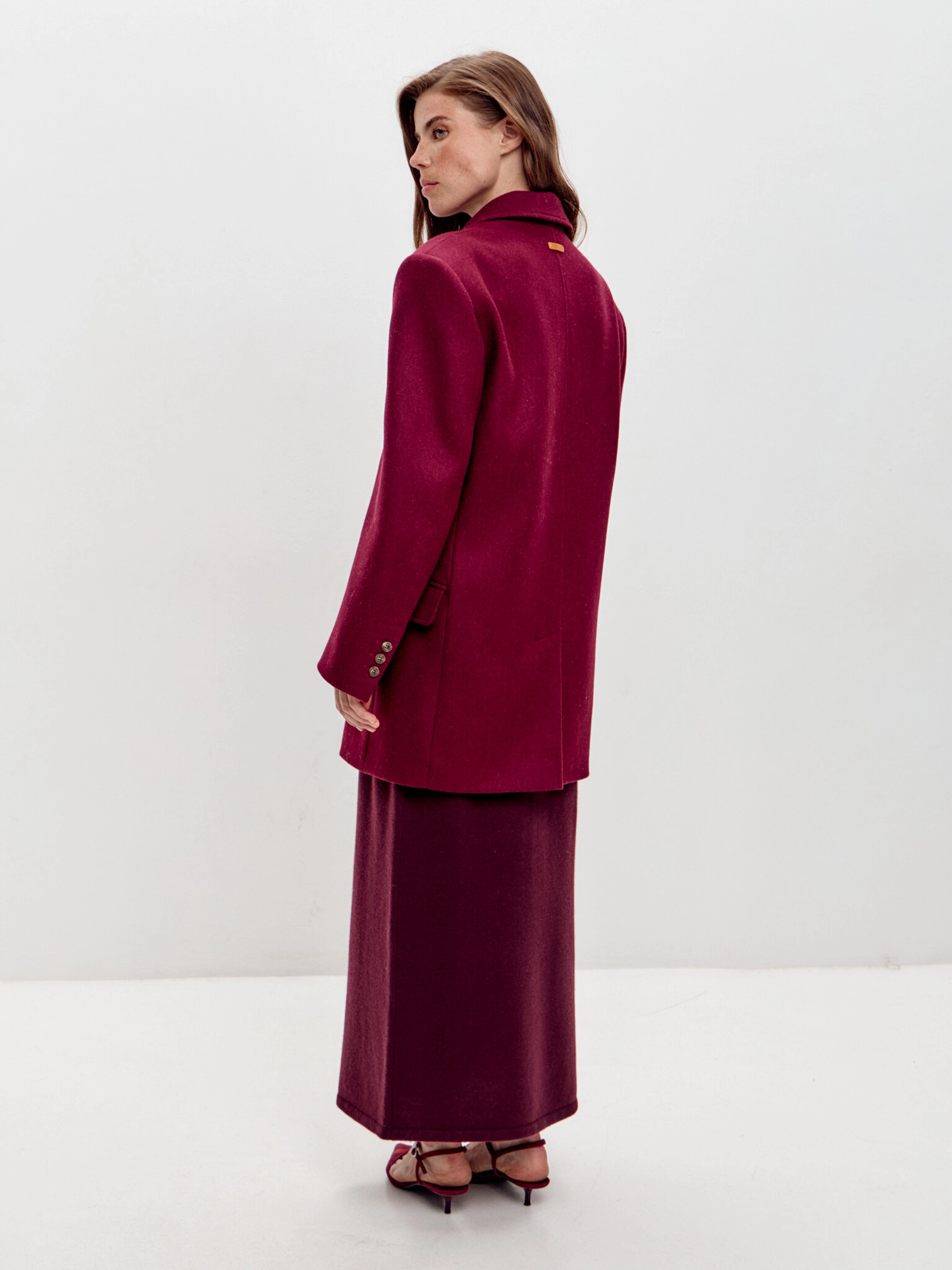 Жакет-пальто из шерсти