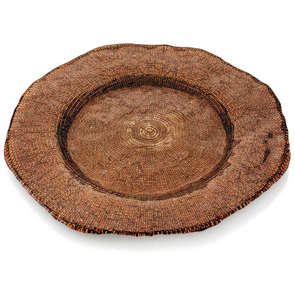 Блюдо IVV Диаманте 34см медное