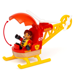 BRIO World - Большая деревянная железная дорога ПОЖАРНАЯ СЛУЖБА Набор MEGA SPIRALA 73 элемента 36114