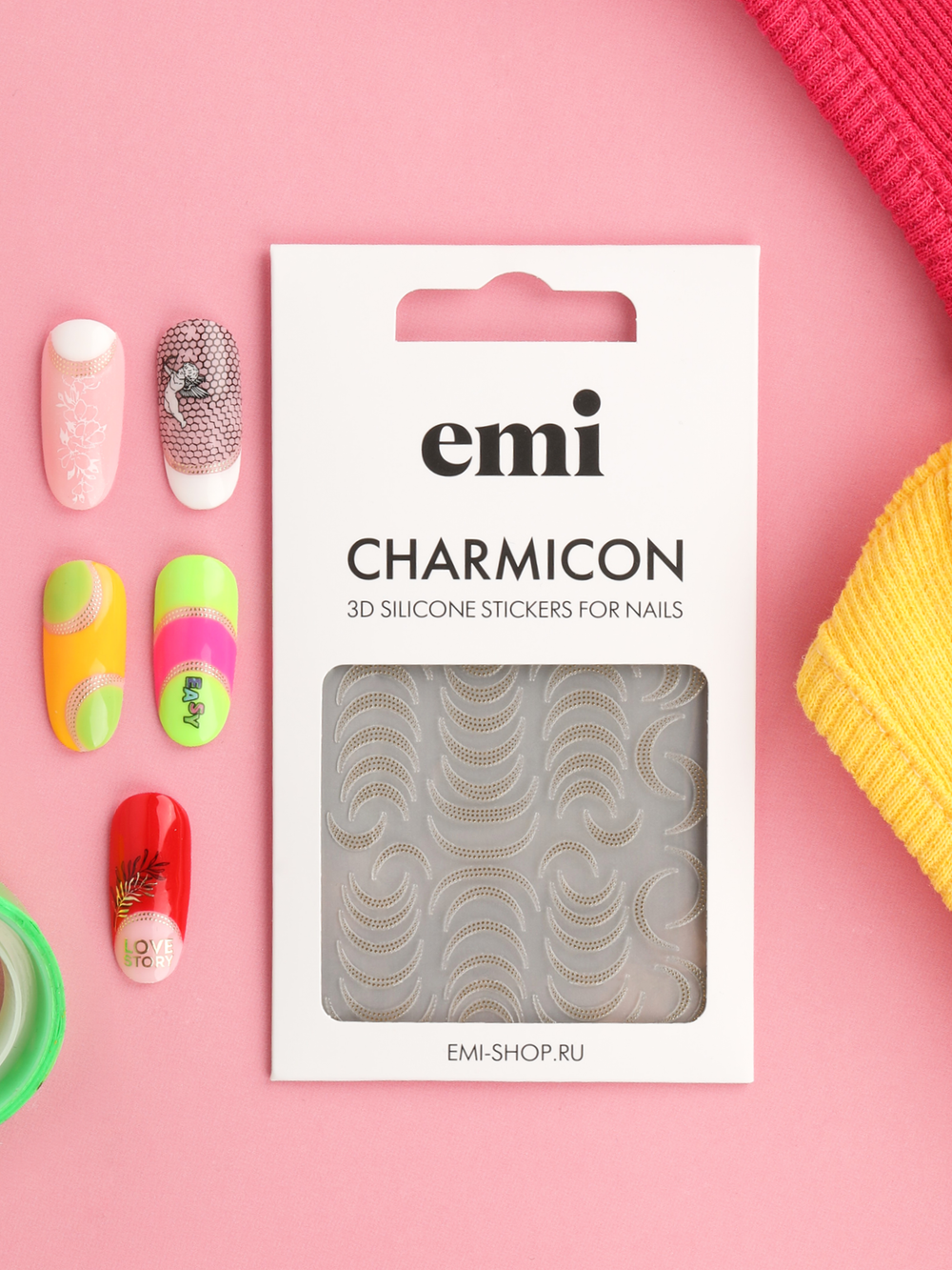Charmicon 3D Silicone Stickers №215 Лунулы точки