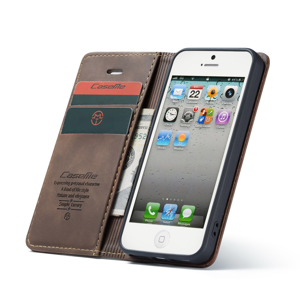 Чехол-книжка CaseMe Matte iPhone 5 / 5S / SE