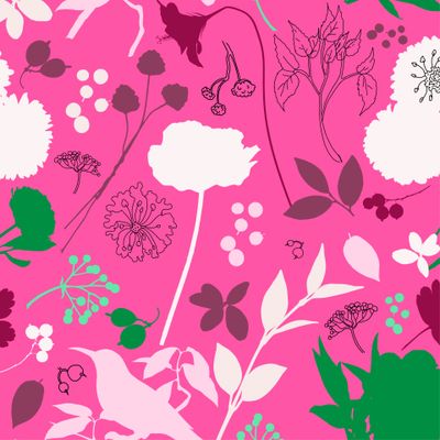 Листья, цветы и ягоды