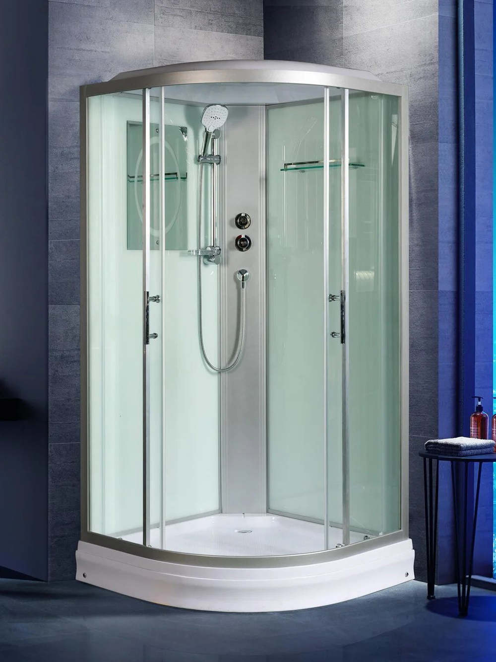 Душевая кабина WeltWasser  WW500 WERRA 902 90х90 см,  прозрачное стекло, поддон низкий, крыша