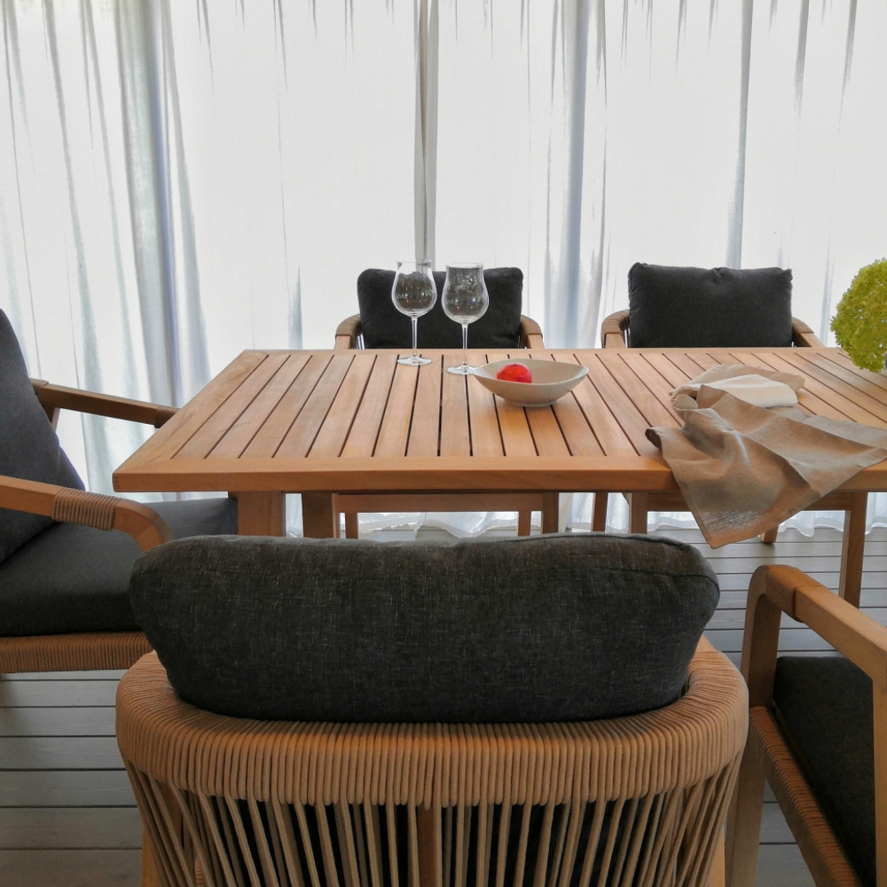 Стол обеденный Ideal Patio ЛЕОНОРЕН из тика 180x90