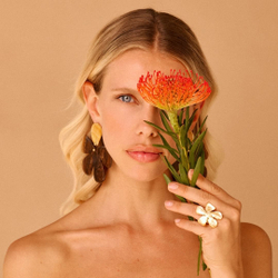 Серьги Nature Bijoux, Fioria, с деревом роблес и перламутром, NB26.1-12-90490 (коричневый)