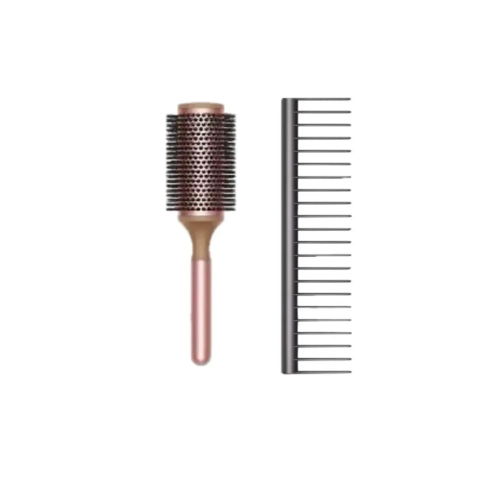 Набор расчесок Dyson брашинг + гребень черный/розовое золото (Black/Rose Gold)