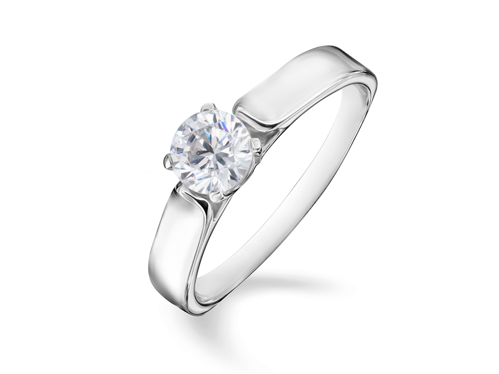 Помолвочное кольцо с бриллиантом