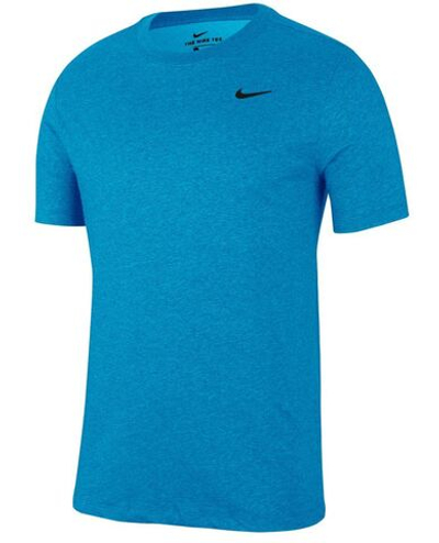 Мужская теннисная футболка Nike Solid Dri-Fit Crew - laser blue/black