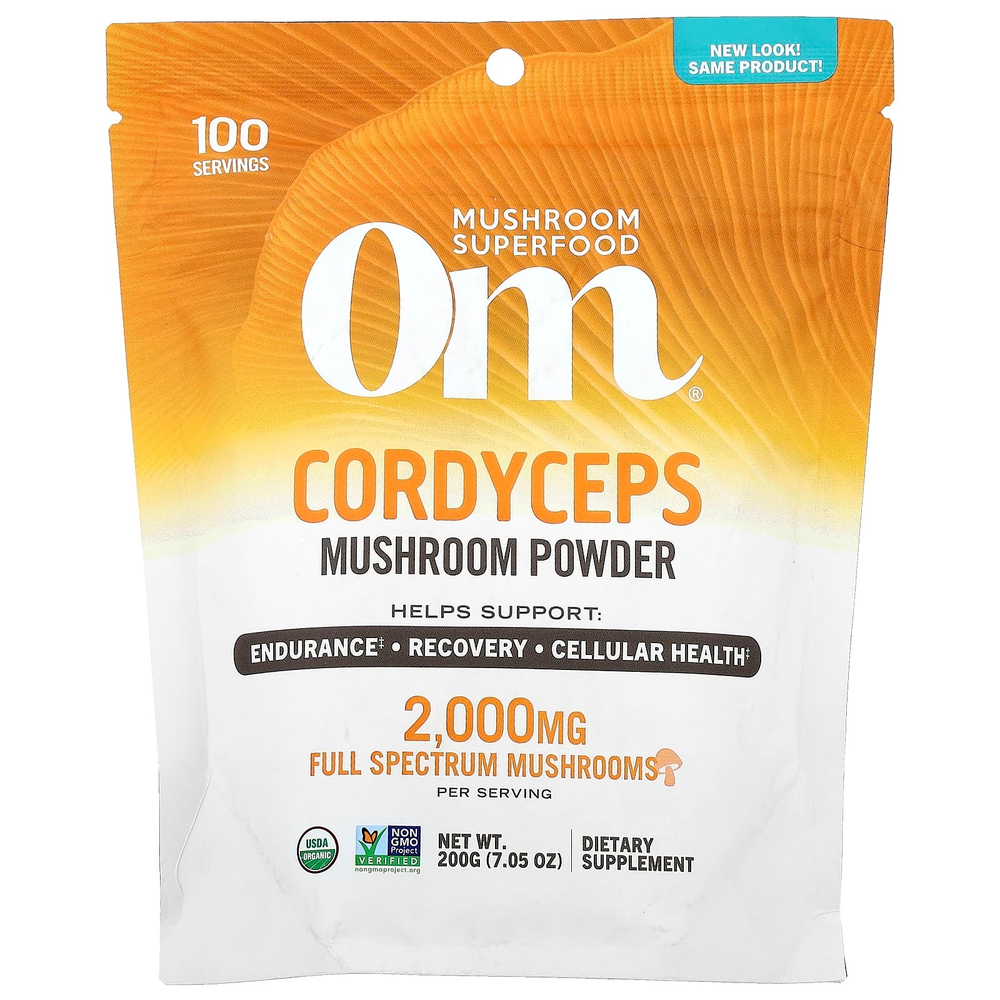 Om Mushrooms, Грибной порошок, кордицепс, 200 г (7,05 унции)