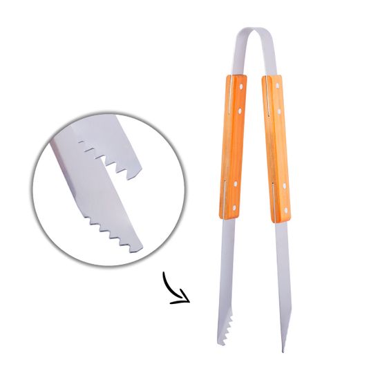 Набор для гриля (лопатка, вилка, щипцы) СКАУТ СК 0728N из нержавеющей стали