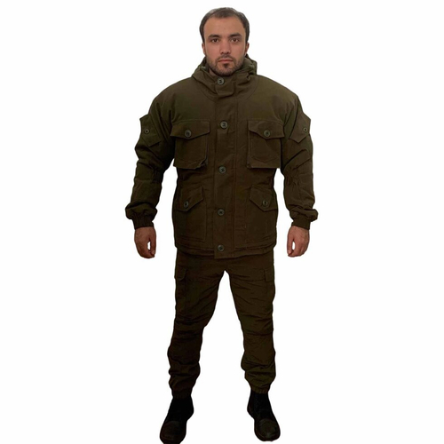 Зимний костюм «Горка-8» на флисе (олива) размер 60-62