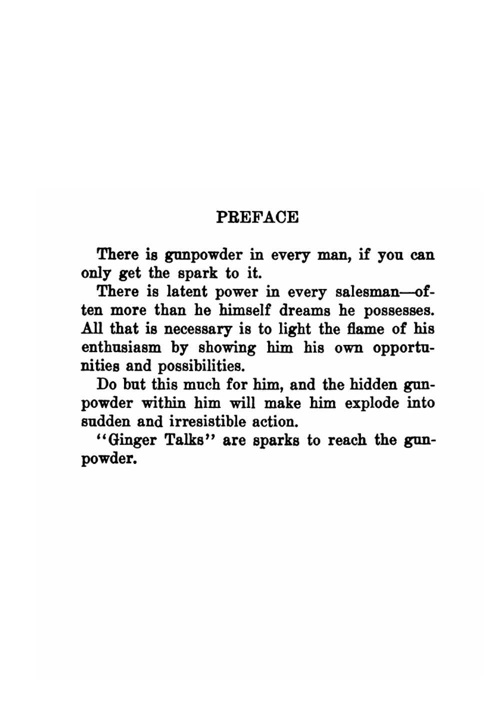 Ginger talks. 1-The talks of a sales manager to his men | Worthington C. Holman