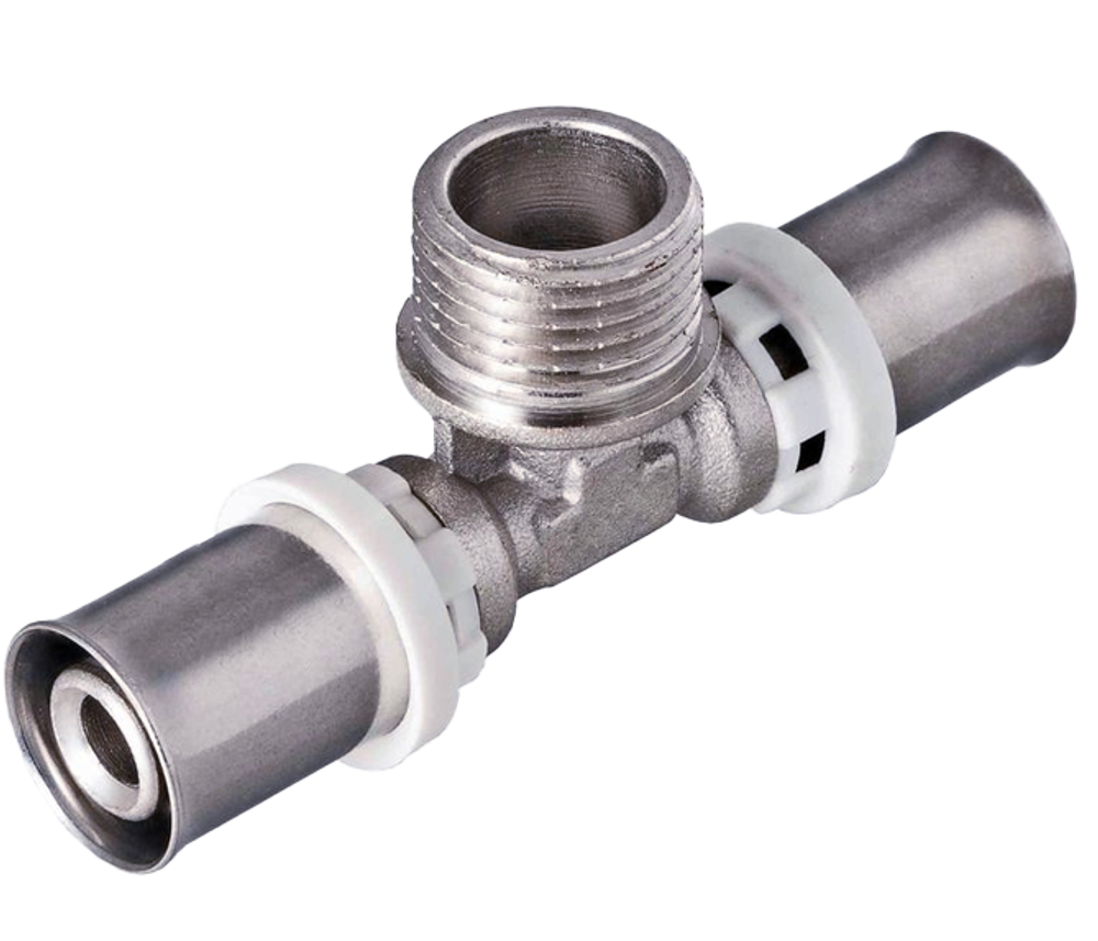 Пресс тройник 20х1/2Mx20  ViEiR  (120/10шт)