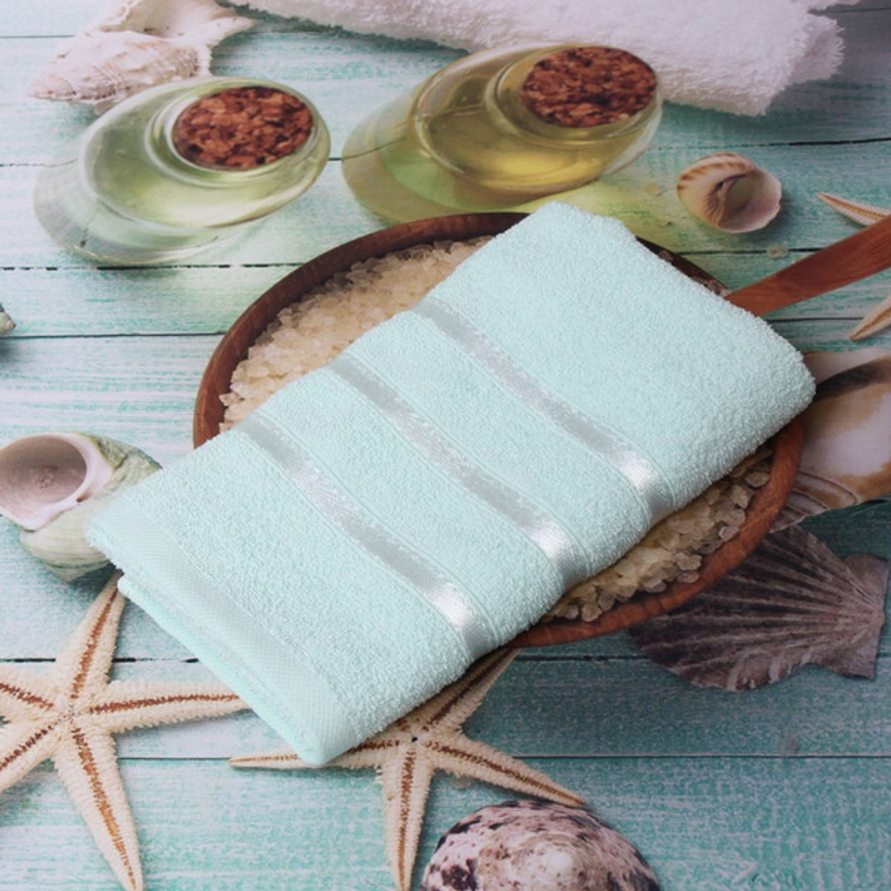 Полотенце махровое 50*90см «LUNA» цвет нежно-мятный 05000 плотность 360гр/м2