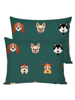 Постельное белье перкаль Сказка "Dogs " 2-спальное Наволочка 50х70 см 2 шт Простынь на резинке 160x200 см Пододеяльник 175x215 см