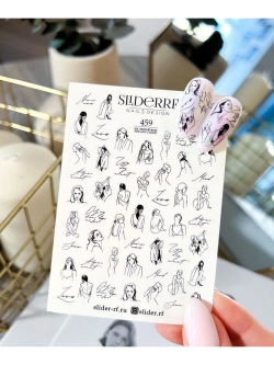 SliderRF Слайдеры наклейки для длинных ногтей 459