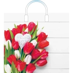 Пакет ПЭ с пластмассовыми ручками 38+3Артпласт х150 (С любовью) (комплект 10 шт)