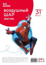 Шар (31''/79 см) Фигура, Человек Паук в полете, 1 шт. в уп.