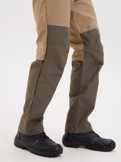 Костюм "Дрим" брюки (бежевый/олива)