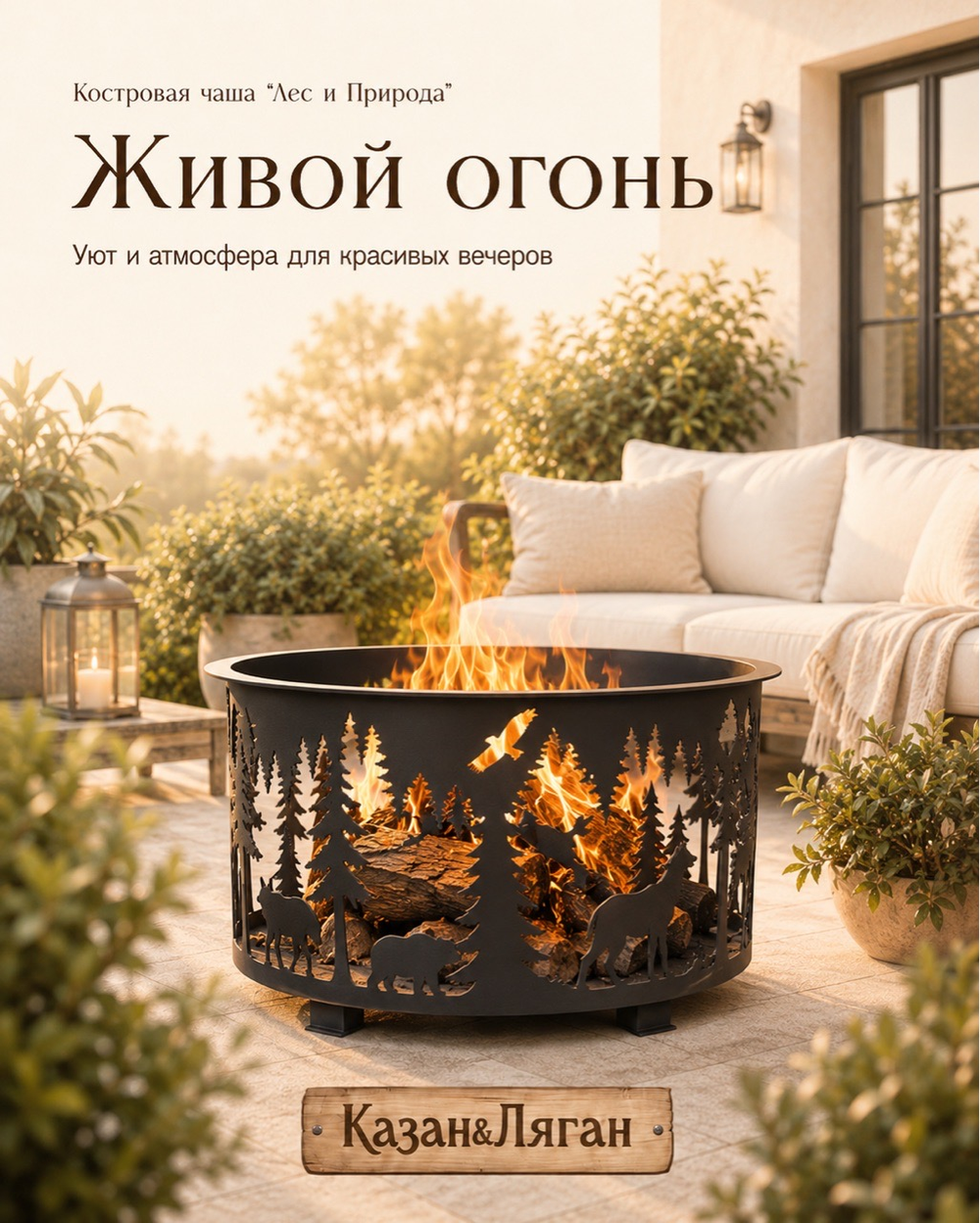 Костровая чаша «Лес и природа» 3 мм