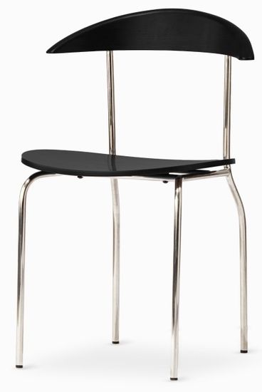 Обеденный стул Dina Plane металический каркас, спинка и сиденье дерево