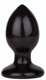 Черный анальный плаг Glide M - 10,3 см. (Цвет: черный)
