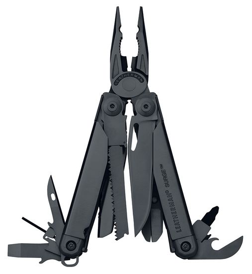 Мультитул-инструмент Leatherman Мод. SURGE BLACK (21 инструмент)(11,5см)(335г.)(чехол: нейлон BLACK 4-P M)
