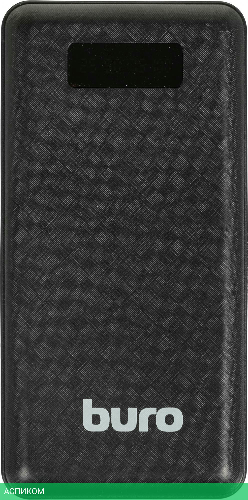 Портативное зарядное устройство Buro BPF30D черный (BPF30D22PBK)