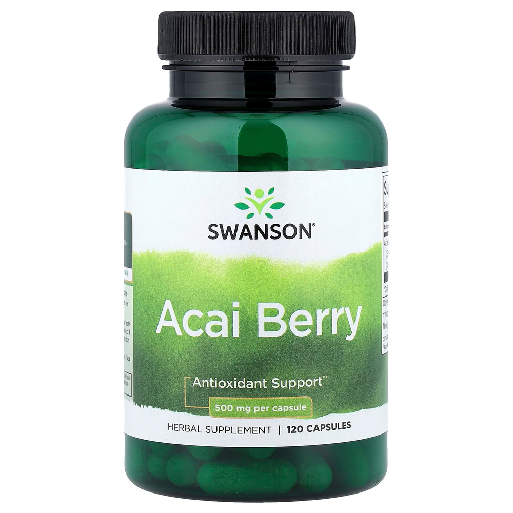Swanson Vitamins, ягоды асаи, 500 мг, 120 капсул