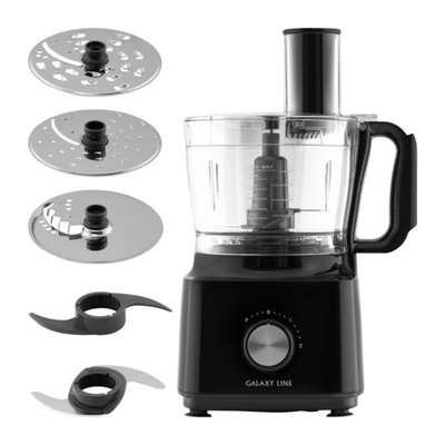 Кухонный комбайн GALAXY LINE GL2313 (1000Вт, 4насадки, 2 скор., чаша 1,2л)