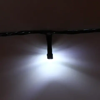 Гирлянда для улицы «Мерцание» 11м 120 ламп LED чёрный провод,1 реж.,IP-54, Белый (возможность соединения)