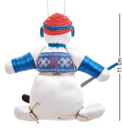 РусКукла RK-951/2 Кукла подвесная «Снеговик-хоккеист»