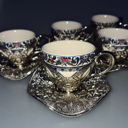 Кофейный сервиз "Традиционный" на 6 персон с блюдцами/ZAMAK. Турция