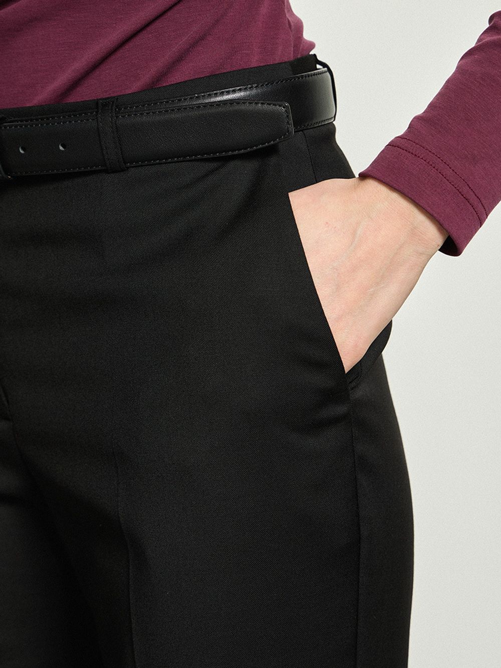 Брюки клеш черные шерсть