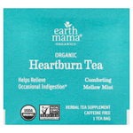 Earth Mama, Organics, органический чай от изжоги, успокаивающая мята, без кофеина, 16 чайных пакетиков, 27,2 г (0,96 унции)