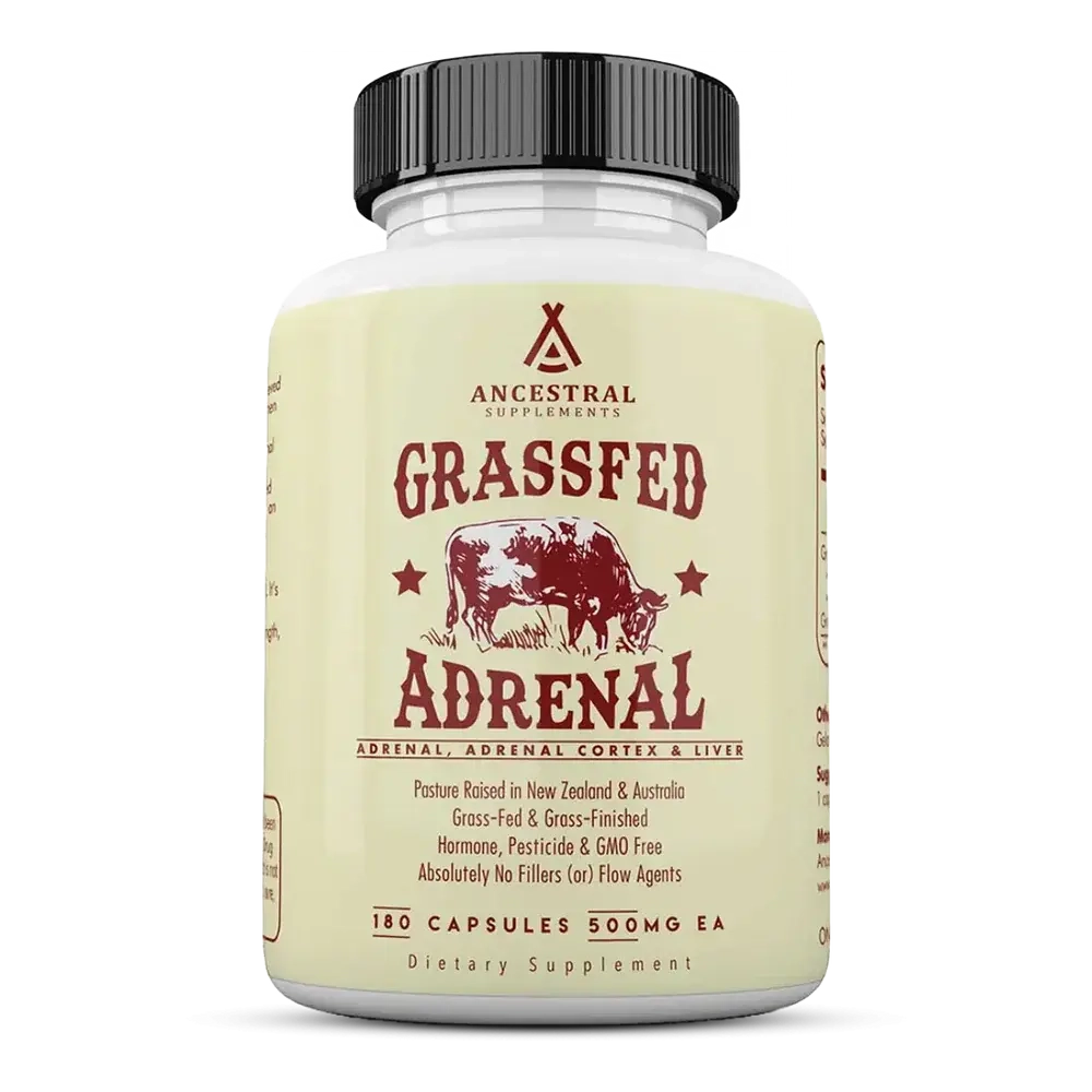 Ancestral Supplements - Grass fed Adrenal 180 capsules 500mg