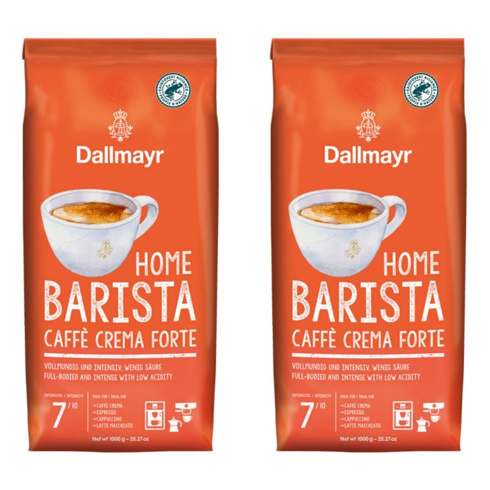 Кофе в зернах Dallmayr Home Barista Crema Forte 1 кг, 2 шт