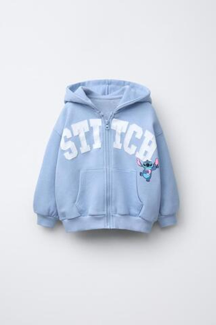 ZARA ТОЛСТОВКА С ПРИНТОМ LILO & STITCH ©, ГОЛУБОЙ