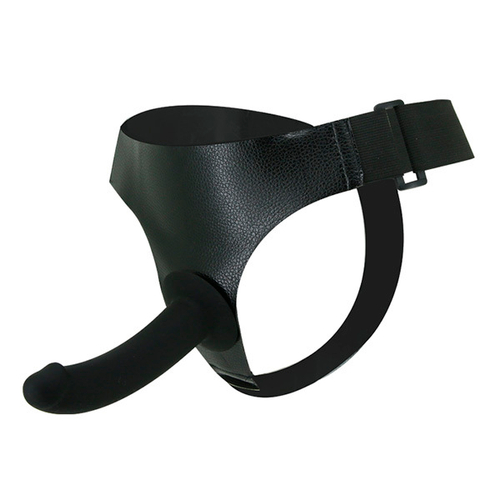 Женский страпон 15см на эластичных ремнях Baile Ultra Harness Les Dildo BW-022052