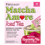Fit & Lean, Чай со льдом Matcha Amore, малиновый чай, 10 пакетиков в стиках по 4,5 г (0,16 унции)