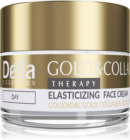 Delia Cosmetics Gold & Collagen Therapy - дневной крем повышает эластичность кожи /   50  ml  / GTIN 5906750802459