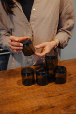 Светло-коричневые банки 120 мл с крышками, 25 шт